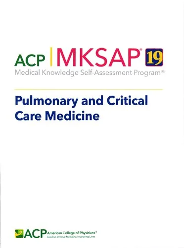 MKSAP 19 pulmonary and critical care book MKSAP 19 pulmonary and critical care book