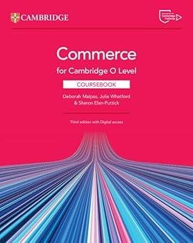 Commerce for Cambridge O Level Coursebook