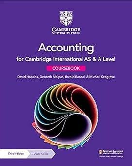 Cambridge International AS & A Level Accounting Coursebook 3rd Edition