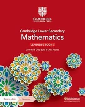 Cambridge Lower Secondary Mathematics 9 Learner’s Book 2nd Edition (UK)