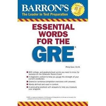 Barron’s Essential Words for the GRE 4th Edition