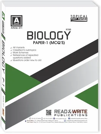Biology AS Level P1 MCQ Topical Past Papers Art #211
