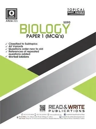 Biology O Level P1 Topical MCQs Art #205