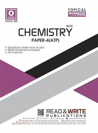 Chemistry O Level Paper 4 ATP Topical Workbook Art #228