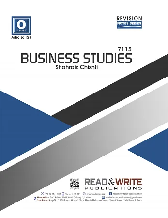 O Level Business Studies Notes by Shahraiz Chishti Art #121